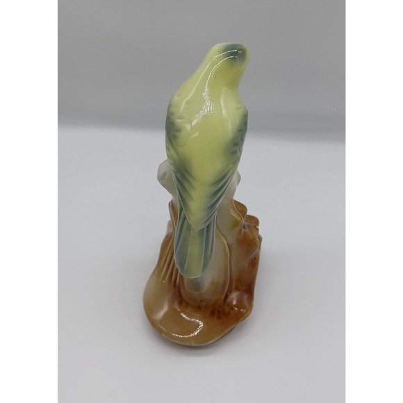 Vintage Porcelain Figural Bird Figurine Yellow Green Brazil MCM Mid Century - Picture 4 of 6